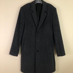Michael Kors Grey Wool Cashmere Long Coat Size 38R